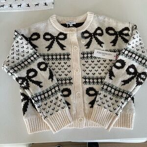 Freshman Women's Brown, sage green and Cream Cardigan